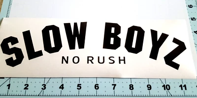 Adesivo de carro Slow Boyz V1 adesivo para janela banner JDM vinil gráfico Kanji KDM postura - Imagem 1 de 4