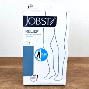 Jobst Relief Medical Compression Stockings Thigh High, XL, Beige 15-20 mmHg - Picture 1 of 3