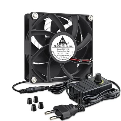 230v Lüfter 12V 120 x38mm Lüfter 220V mit AC Geschwindigkeit Kontrolle DC 4V ... - Bild 1 von 4