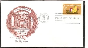 US SC # 1940 Christmas 1981 (Teddy Bear) FDC. Artmaster Cachet - Picture 1 of 1