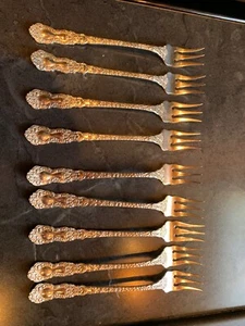 Gorham Imperial Chrysanthemum sterling oyster forks - Picture 1 of 2