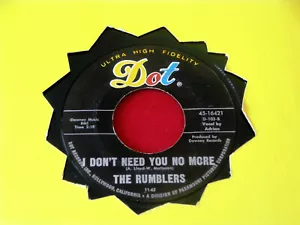 RUMBLERS~I DON'T NEED YOU NO MORE~ BOSS~ KILLER TWO SIDER ~INSTRUMENTAL~SURF - Imagen 1 de 2