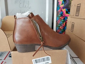 Sugar TRUFFLE Women’s Boots BROWN Smooth 2 Zip Size 10 M Ankle Bootie ☆#00Q - Picture 1 of 17