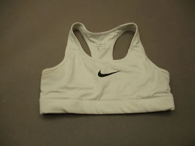 Sujetador deportivo Nike DRI-FIT talla S para mujer blanco inalámbrico sin forro 7M Foto 1 de 4