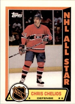 1989-90 Topps Sticker Inserts #1 Chris Chelios Montreal Canadiens - Image 1 of 2