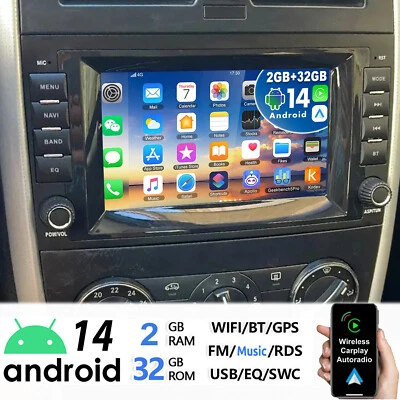 DAB+ Autoradio 64G Kamera Für Benz A B Klasse Vito W169 W245 GPS Navi Android 14 - Bild 1 von 4
