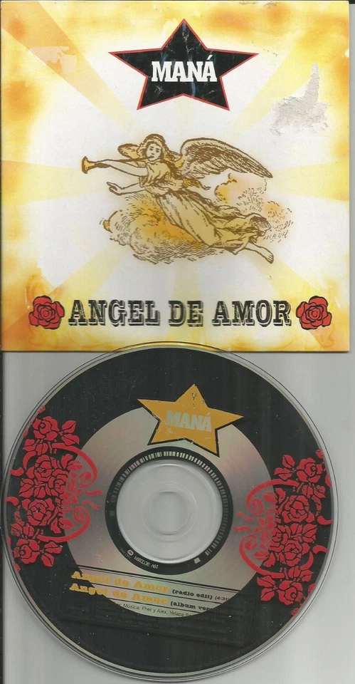 MANA Angel De Amor w/ RARE RADIO EDIT Europe Made PROMO DJ CD Single USA SELLER — 第 1/1 张图片