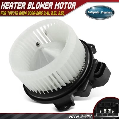 HVAC Blower Heater Motor 3-Pin With Fan Cage for Toyota RAV4 2006-2018 Scion iM - Image 1 of 4