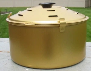 Vintage 6" Rival Crock Pot Bread 'n Cake Bake Inserto Padella Alluminio Colore Oro Ciotola - Foto 1 di 4