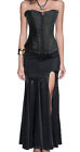 seksowna sukienka mini długa czarny gorset + spódnica steampunk gotyk rockab torba na pranie