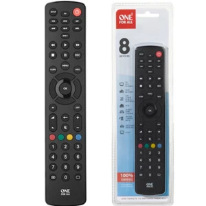 ONE FOR ALL CONTOUR UNIVERSAL 8 IN 1 REMOTE CONTROL 10M RANGE BLACK - URC1280 - Picture 1 of 4