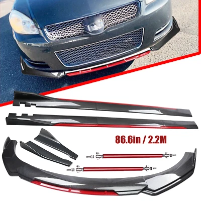 Front Bumper Lip Spoiler Body Kit Carbon Fiber For Chevrolet Impala 2020-2000 Foto 1 de 4