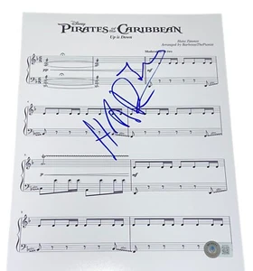 Hans Zimmer Signed Auto Sheet Music "Up is Down" Pirates of the Caribbean BAS Z - Imagen 1 de 2