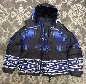 Polo Ralph Lauren Southwestern Aztec Mens Sz XL 3 in 1 Down Jacket Vest Black - Picture 1 of 8
