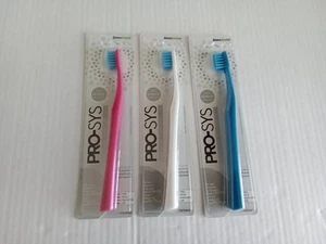 Lot of 3 Benco Dental Pro-Sys Wide 35 Full Soft Toothbrush Pink Blue White - Picture 1 of 4