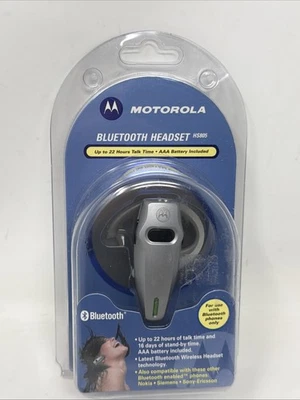 MOTOROLA Bluetooth Headset HS805 Gray Wireless Built In Mic Ear Hook NEW SEALED - Image 1 of 4