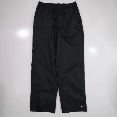 Vintage Nike Men Large Travis Scott Mini Swoosh Lined Wide Leg Pants Black Nylon - Image 1 of 4