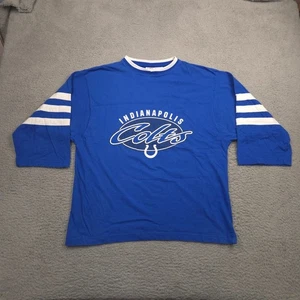 Vintage Indianapolis Colts NFL Shirt Herren L blau 3/4 Arm Pro Knights 2000 - Bild 1 von 9