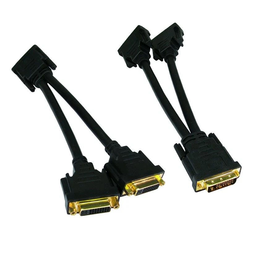 DVI Splitter Kabel Spaltet Die DVI - D Signal Zu 2 DVI > Split Monitoren - Bild 1 von 3