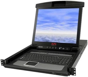 Console LCD rack 17" APC avec commutateur KVM analogique intégré 8 ports (AP5808) - Photo 1/1