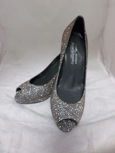 Zapato de plataforma Stuart Weitzman punta de peep bronce precio de venta sugerido por el fabricante £185 reino unido 3 eu 36 ln07 66 ofertas - Imagen 1 de 7