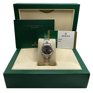 Rolex Datejust 31mm Midsize 178240 Steel Grey Floral Dial Automatic Watch - Picture 1 of 7