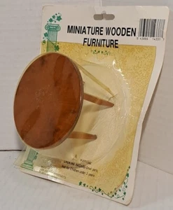 Dollhouse Miniature Table WoodVintage Kitchen Doll Furniture Justen Products - Picture 1 of 6