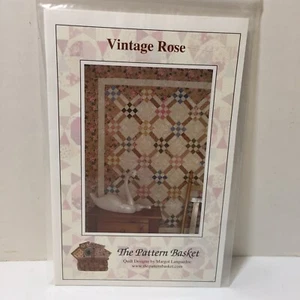 Vintage Rose Quilt Muster Der Muster Korb 60,5" x 72,75" - Bild 1 von 3