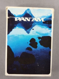 Mazzo di carte da gioco vintage Pan Am Airlines Nuova Zelanda montagne acqua - Foto 1 di 6