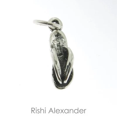 925 Sterling Silver Flip Flop Charm Made in USA - Image 1 of 3