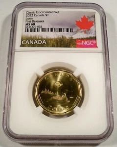 JUEGO CLÁSICO DE DÓLAR CANADIENSE 2022 NGC COMO NUEVO 68 SIN CIRCULAR $1 - Imagen 1 de 3