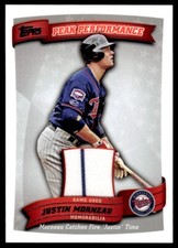 2010 Topps Peak Performance Relics Justin Morneau Minnesota Twins #PPR-JM R59