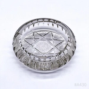 Vintage Glas Ashtray With Schleuderstern Decor, Polished 12 X 3 CM - Picture 1 of 10