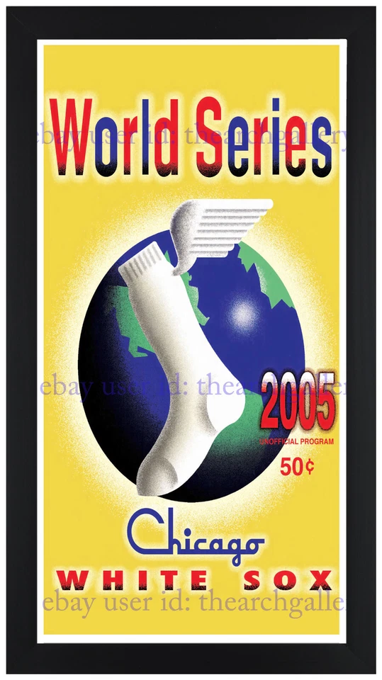 Campeones de la Serie Mundial 2005 Chicago White Sox ¡Impresión de periódico enmarcada! 10/27e Foto 1 de 1
