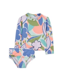 Girl's Rashguard And Swim Bottom 2 pc. Set By Carter's Child Of Mine Multi-Size - Picture 1 of 6