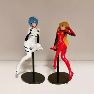Neon Genesis Evangelion Figur Lot 2 Set Asuka Rei Rare Retro Japan Hobby M570 - Bild 1 von 4