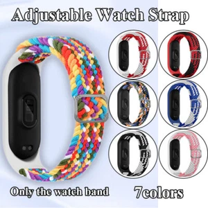 Für Xiaomi Band 6/5/4/3 Nylon Uhrarmband Geflochten Austauschbare Band Armb → - Zdjęcie 1 z 19