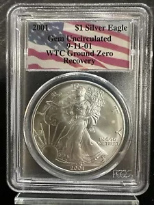 ๐บ๐ธ2001 WTC Ground Zero Recovery 1 oz American Silver Eagle .999 - Picture 1 of 2