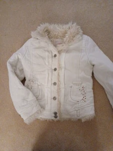 Limited Too Girls SZ 8 Sherpa Lined Corduroy Jacket Stud Accents (FL) - Picture 1 of 11