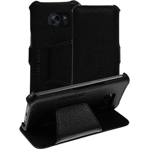 Echt-Lederhülle für Samsung Galaxy S7 Leder-Case schwarz + Glasfolie - Bild 1 von 6