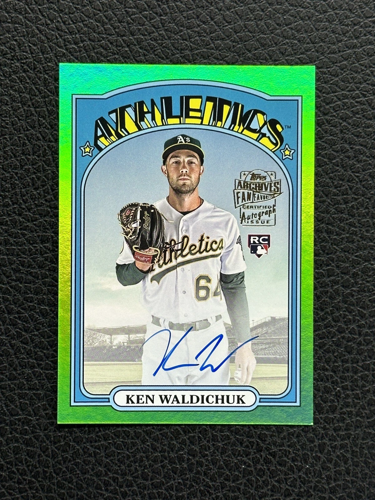Ken Waldichuk 2023 Topps Archives Baseball #72FF-KW RC Green Foil Athletics /99