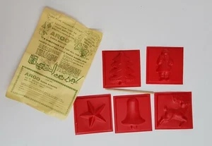 Vintage Christmas hanging ornament molds Argo cornstarch all original 1950-1960 - Picture 1 of 12