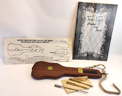 Vintage Tru Gyde Wood Hooked Rug Needle By Wilson Brothers • 16.75€