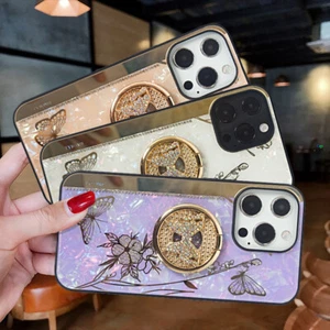 Bling Glitter Case Girl Case Buttfly & Flower For iPhone 14 13 12 11 Pro Max XR - Picture 1 of 10