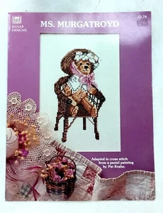Ms. Murgatroyd (Pat Krahn) Cross Stitch Leaflet Pattern Vtg 1987 Banar Designs  - Picture 1 of 4