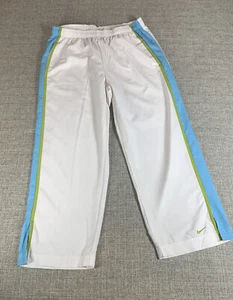 Nike Hose Damen Medium weiß Windbreaker Crop Pull On Training Gym Run - Bild 1 von 9