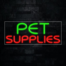 Pet Supplies LED Neon Sign 30"L x 12"H #31460