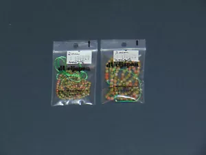 Lote de 2 paquetes de cuentas facetadas naturales Unakite de 2 mm y 3 mm de lote antiguo - Imagen 1 de 5