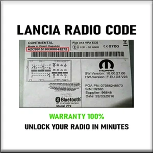 LANCIA RADIO CODES FIAT ALFA UNLOCK STEREO VISTEON CONTINENTAL DAIICHI 6 SERVICE - Picture 1 of 6
