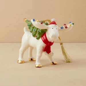 Lenox China MARCEL THE MOOSE with Tree - Christmas Ornament 2024 - N/O - Picture 1 of 1